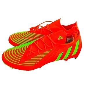 Adidas Predator Edge.1 FG (GW1029) "Solar Red/Green" Men's Soccer Cleats Sz 11.5